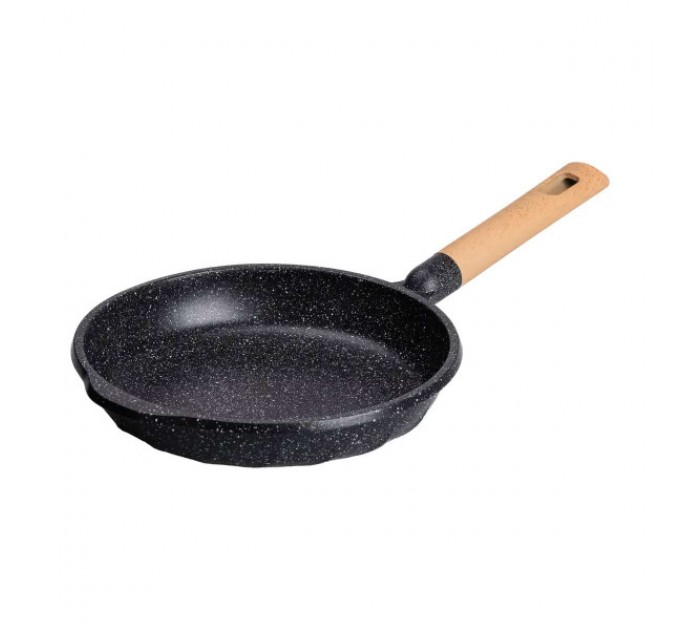 Сковорода алюминиевая MGC с мраморным антипригарным покрытием 26 см, черный.