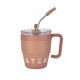 Термочашка Coffee & Tea 480 мл з трубочкою і подвійним відкриванням, коричневий