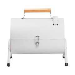 Вугільний гриль двосторонній портативний з решіткою, білий