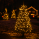 Гірлянда Нитка вулична 300 LED 30 м від мережі біла нитка, жовтий