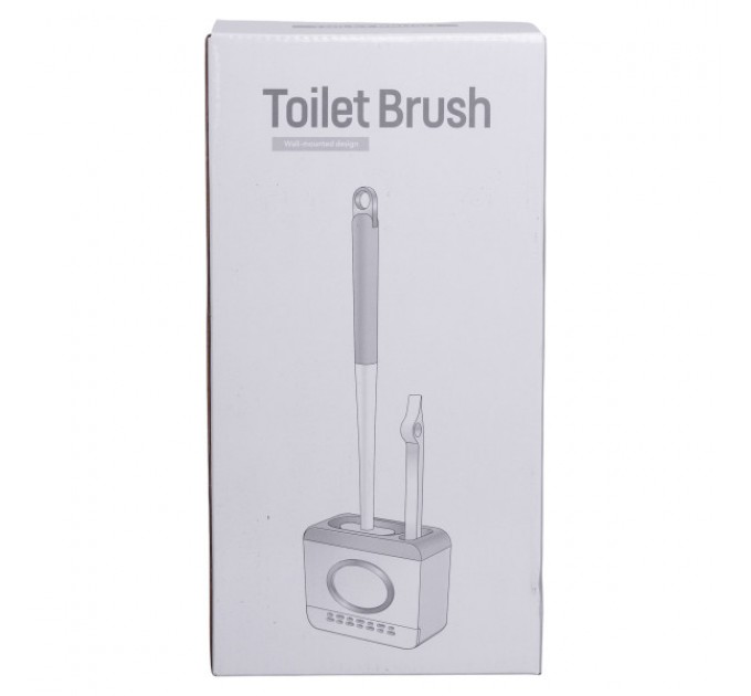 Комплект аксессуаров для туалета с подставкой, серый