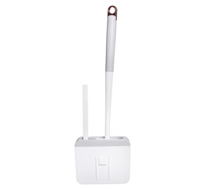 Комплект аксессуаров для туалета с подставкой, серый