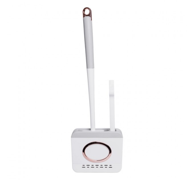 Комплект аксессуаров для туалета с подставкой, серый