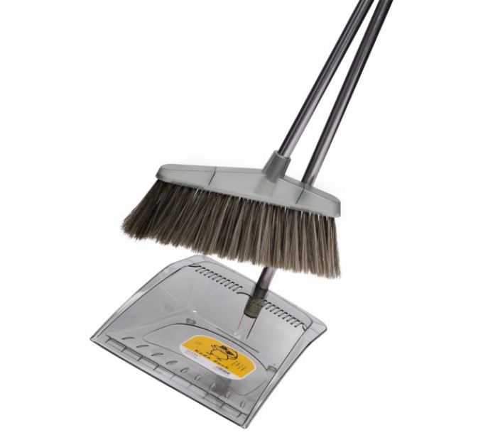 Набір для прибирання віник з совком 95 см, зелений