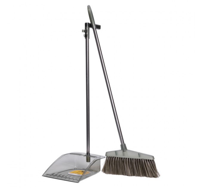 Набір для прибирання віник з совком 95 см, зелений