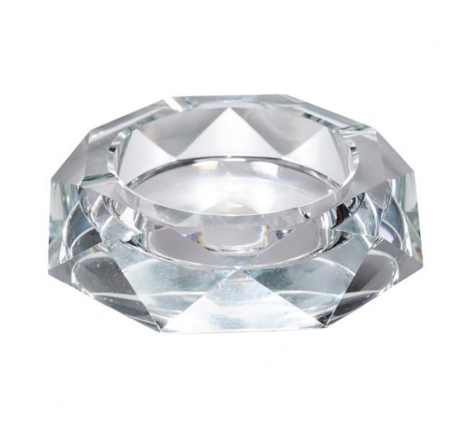 Попільничка скляна Crystal Glass кругла, прозорий