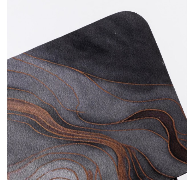 Килимок під змішувач вологовбираючий 37,5*13 см, чорний з сірим