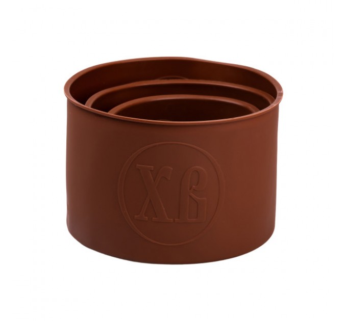 Набір форм для випікання пасок 14,5/12/9,5 см силіконових, коричневий