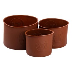 Набір форм для випікання пасок 14,5/12/9,5 см силіконових, коричневий