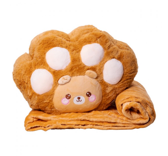 Іграшка-подушка з пледом і муфтою Ведмедик 120*160см