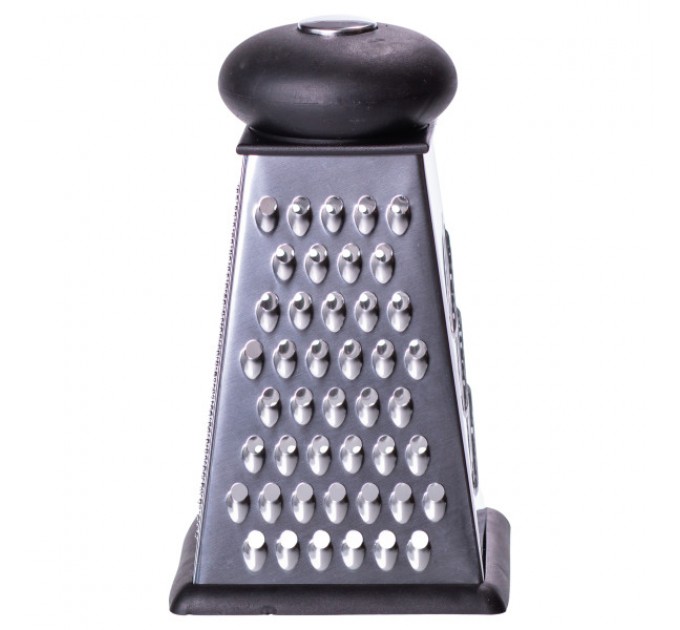 Терка четырехсторонняя с прорезиненной ручкой 12.5*12.5*21 см