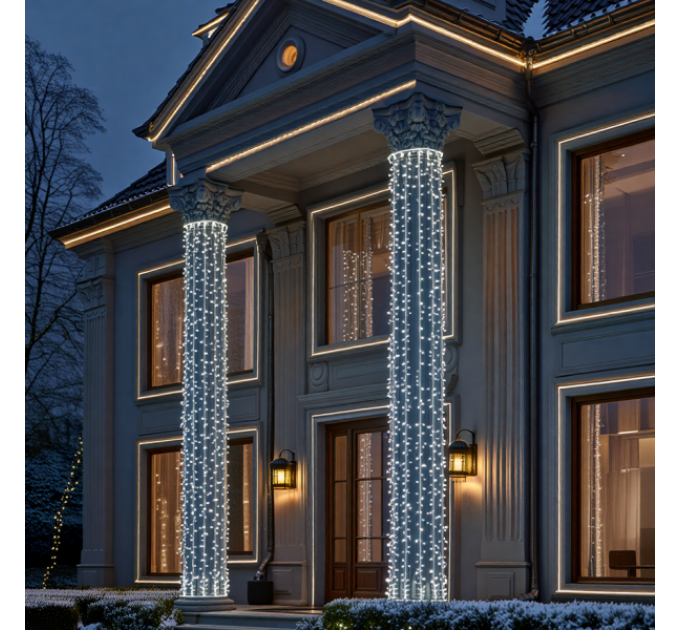 Гірлянда Нитка вулична 500 LED 50 м біла, білий