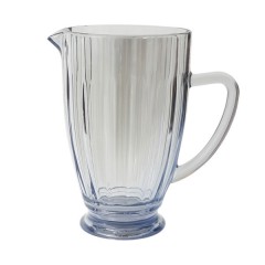 Глечик для напоїв 1,2 л ребристий з товстого скла, блакитний