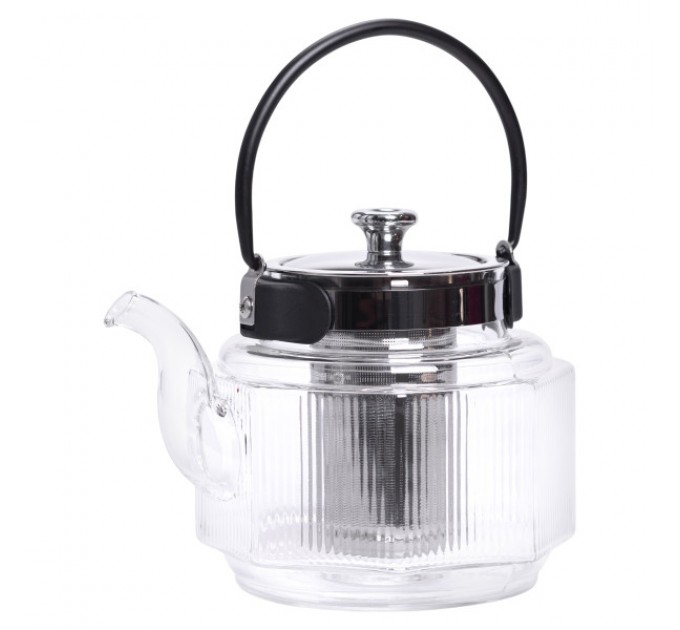 Чайник заварочний із жаростійкого скла 1.1 л зі знімним фільтром