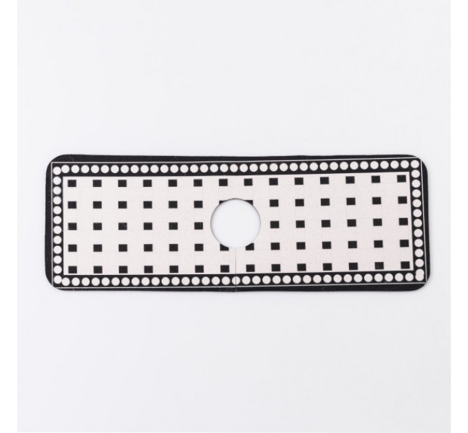 Килимок під змішувач вологовбираючий 37,5*13 см, чорний з білим