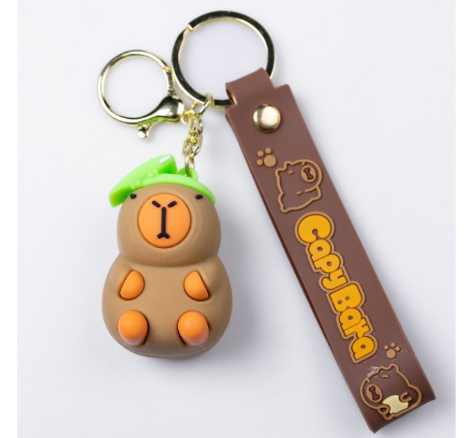 Брелок для ключів Капібара з ящіркою 5*3*4 см