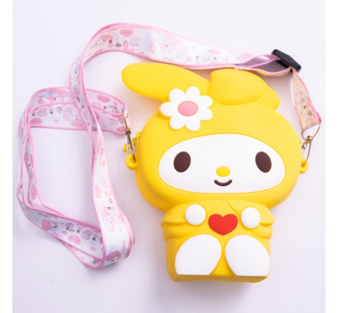 Дитяча сумочка My Melody з pop-it силіконова на блискавці 15*10*3 см, жовтий