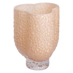 Ваза декоративна скляна Elisey 18 см, бежевий