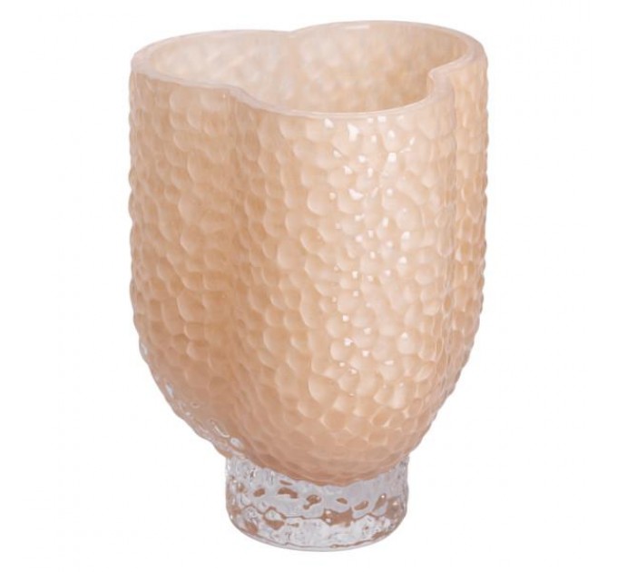 Ваза декоративная стеклянная Elisey 18 см бежевый