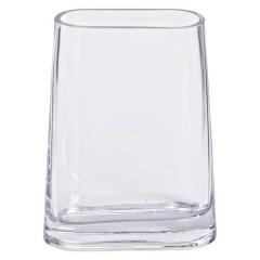 Ваза декоративна у мінімалістичному стилі овальна 21 см, прозорий