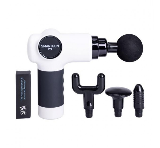 Перкусійний масажер SMARTGUN Pro 4 насадки Перкусійний масажер SMARTGUN Pro 4 насадки