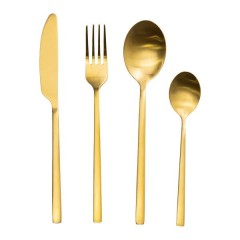 Набор столовых приборов на 6 персон 24 предмета, золото Набор столовых приборов на 6 персон 24 предмета, золото