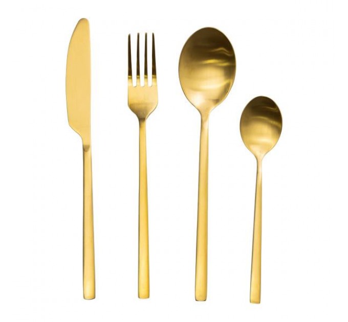 Набір столових приборів на 6 персон 24 предмети, золото Набір столових приборів на 6 персон 24 предмети, золото
