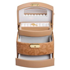 Кейс-скринька для прикрас із замком 15,5х11,5х11,5 см, коричневий