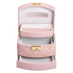 Кейс-скринька для прикрас із замком 15,5х11,5х11,5 см, рожевий