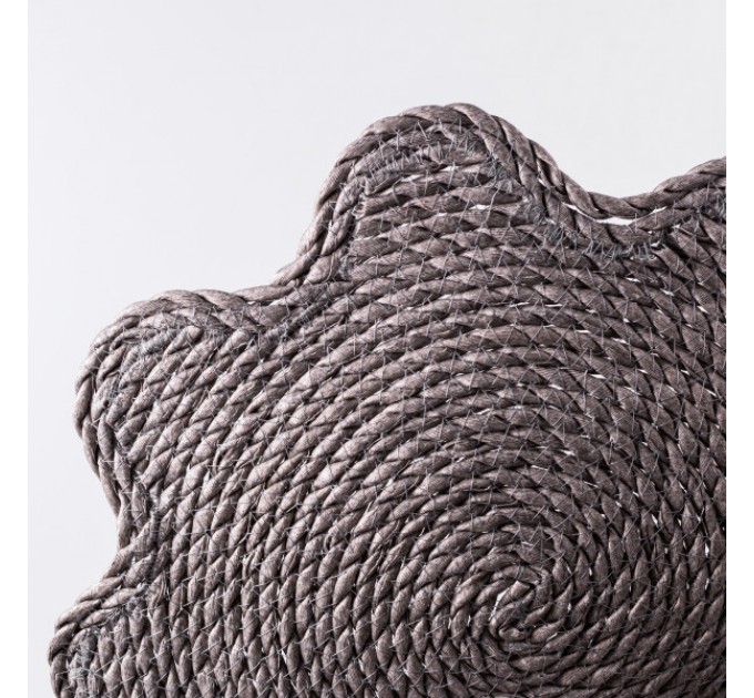 Коврик для сервировки стола Rattan 38 см серый