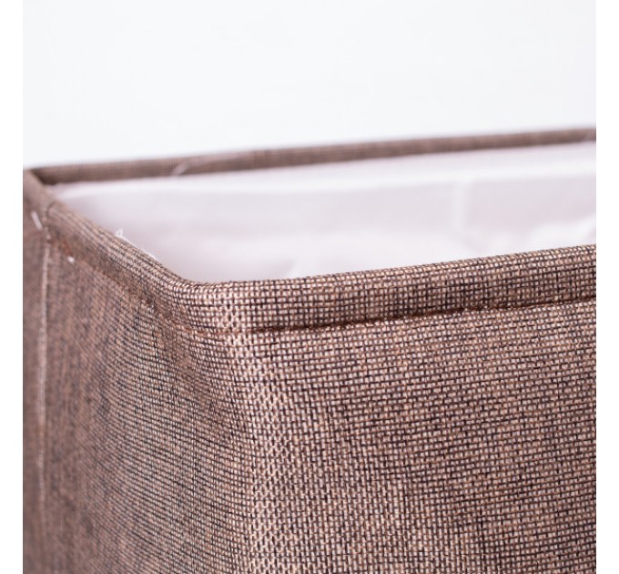 Корзина для белья текстильная 40*33*36 см, коричневая