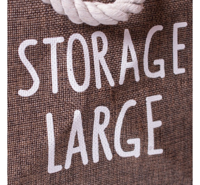 Корзина для белья текстильная 40*33*36 см, коричневая