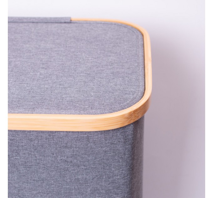 Кошик для білизни текстильний 40*30*60 см з кришкою