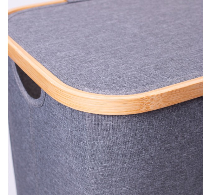 Кошик для білизни текстильний 40*30*60 см з кришкою