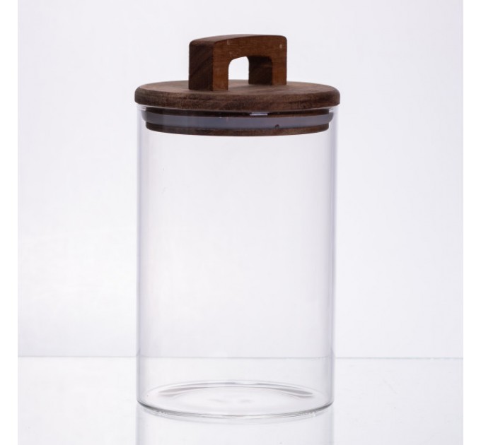 Банка для сипучих продуктів з бамбуковою кришкою 900 мл