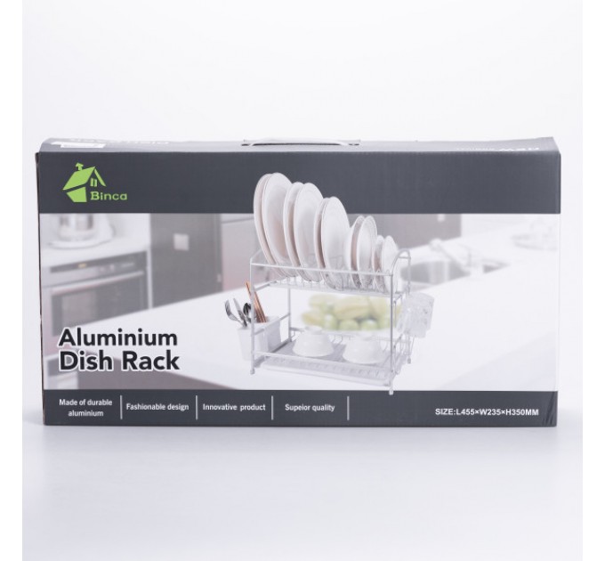 Сушилка для посуды двухъярусная 49*25*34 см