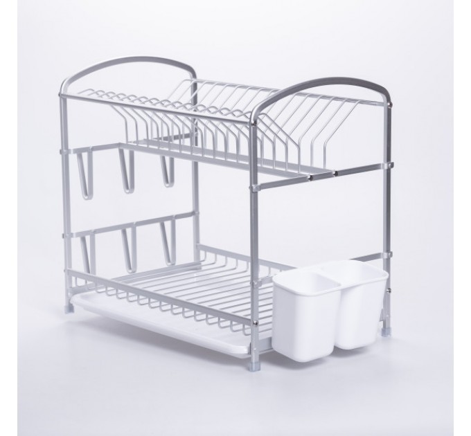 Сушилка для посуды двухъярусная 49*25*34 см