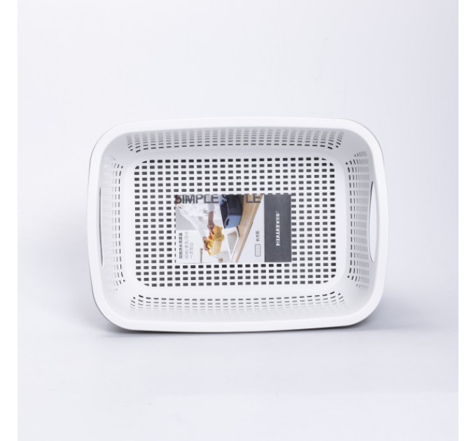 Корзина для мытья овощей и фруктов MIAIAY пластиковая 29,5*21*11 см, серая