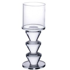 Підсвічник декоративний Flora скляний 16.5 см