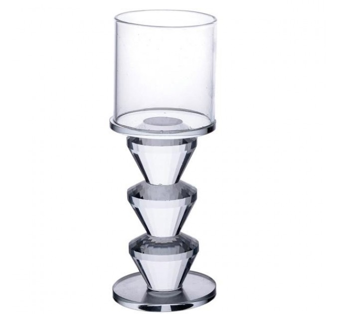 Підсвічник декоративний Flora скляний 16.5 см