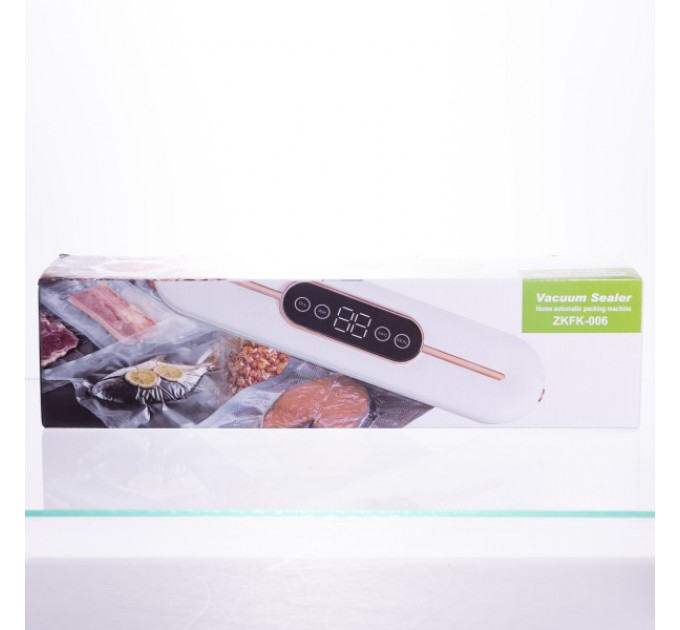 Вакууматор для сухих та вологих продуктів 90 Вт 10 пакетів у комплекті, жовтий