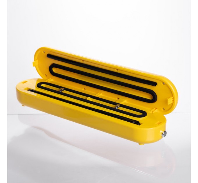 Вакууматор для сухих та вологих продуктів 90 Вт 10 пакетів у комплекті, жовтий