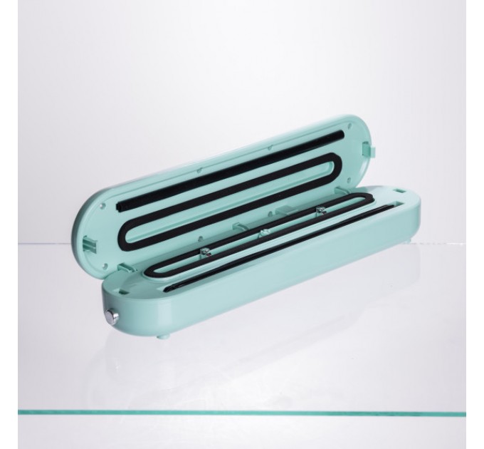 Вакууматор для влажных и сухих продуктов 90 Вт 10 пакетов в комплекте, ментоловый