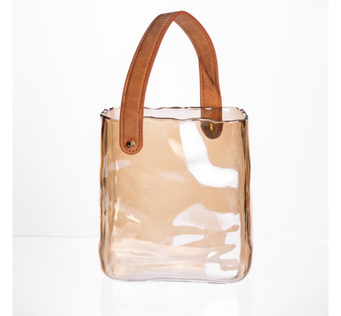 Ваза для квітів та декору Сумочка 2 л, карамель