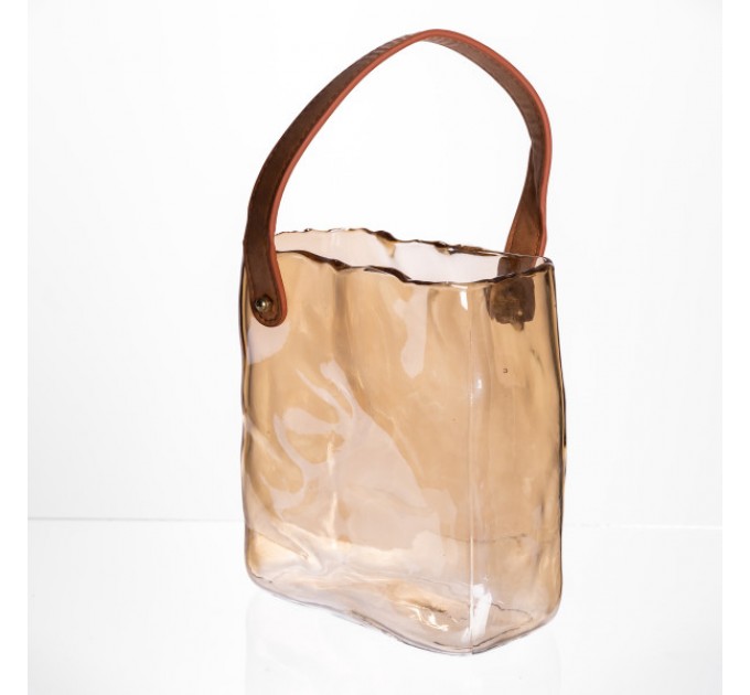 Ваза для квітів та декору Сумочка 2 л, карамель