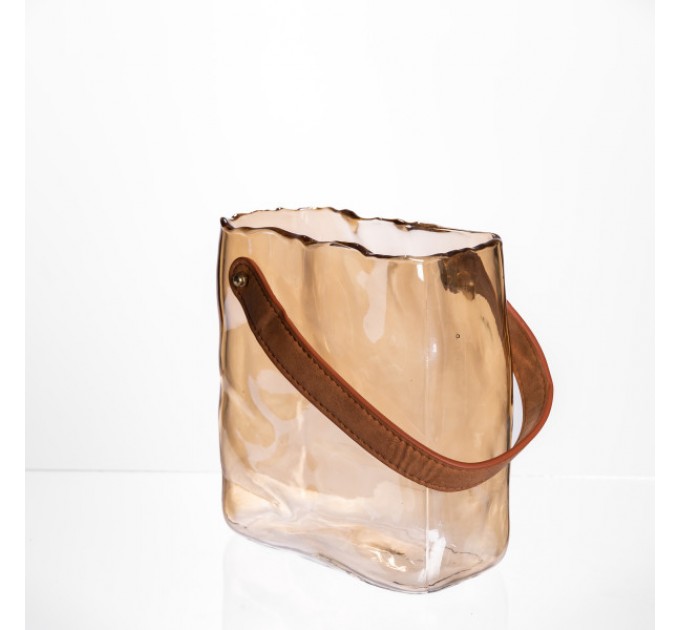 Ваза для квітів та декору Сумочка 2 л, карамель