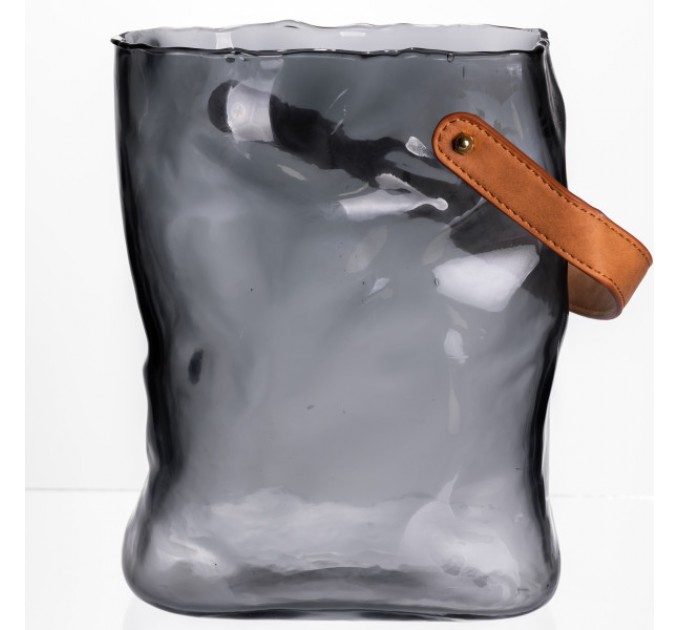 Ваза для квітів та декору Сумочка 2,8 л, димчастий сірий