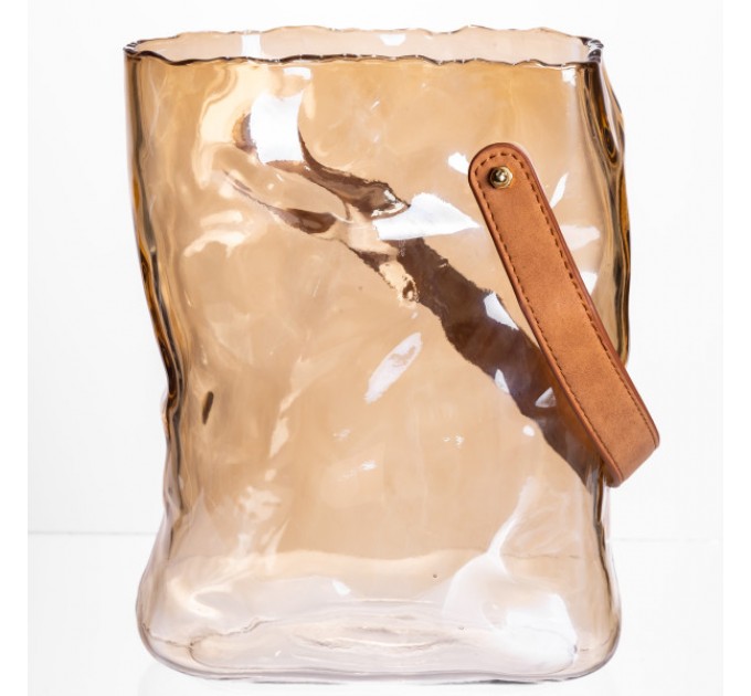 Ваза для квітів та декору Сумочка 2,8 л, карамель