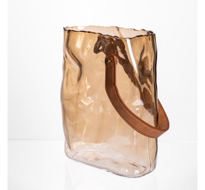 Ваза для квітів та декору Сумочка 2,8 л, карамель