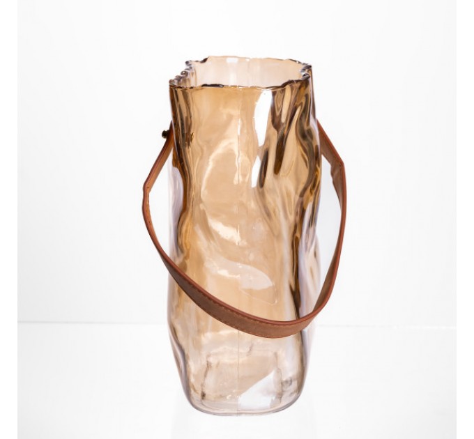 Ваза для квітів та декору Сумочка 2,8 л, карамель
